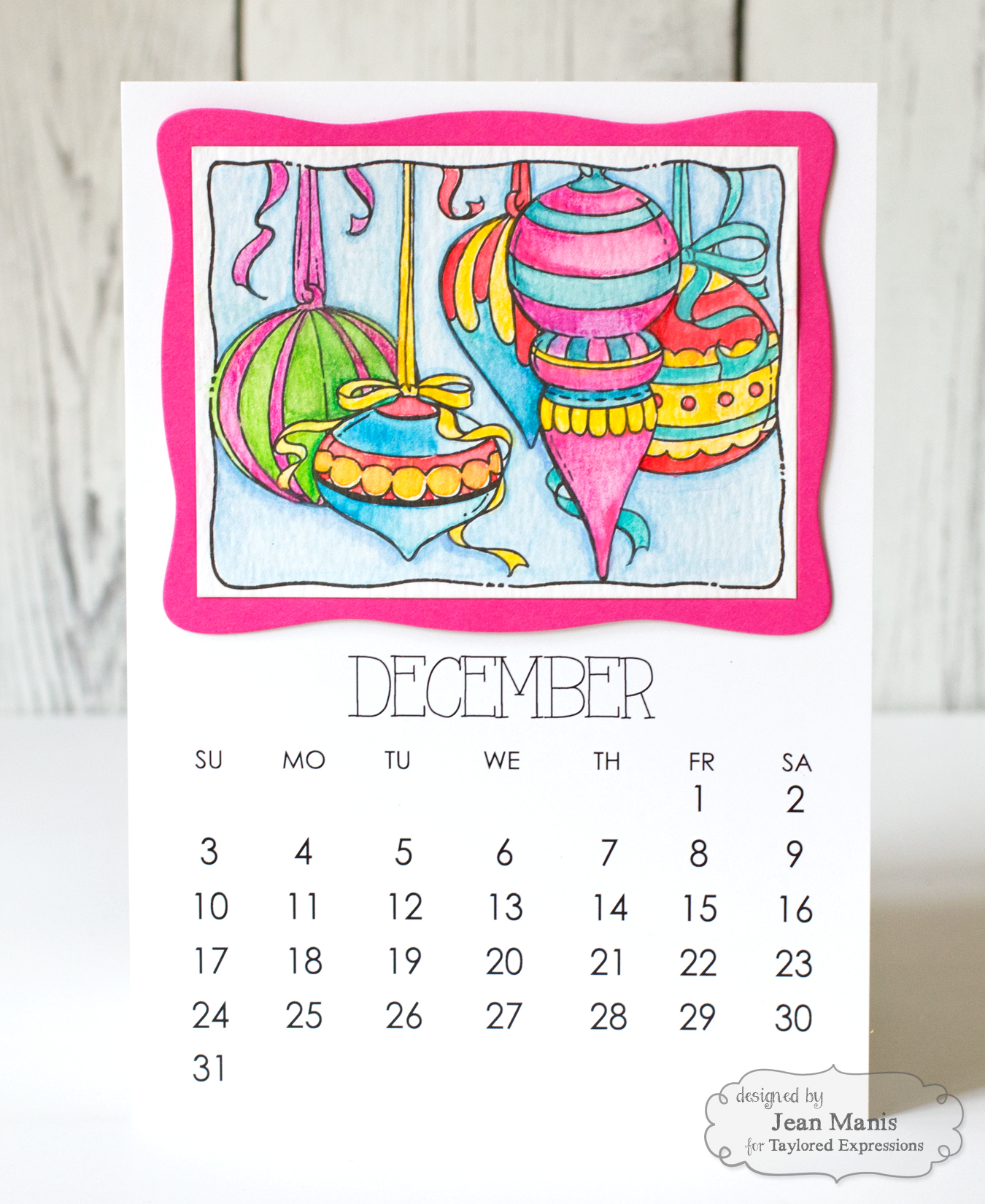 TE Watercolored Calendar Page