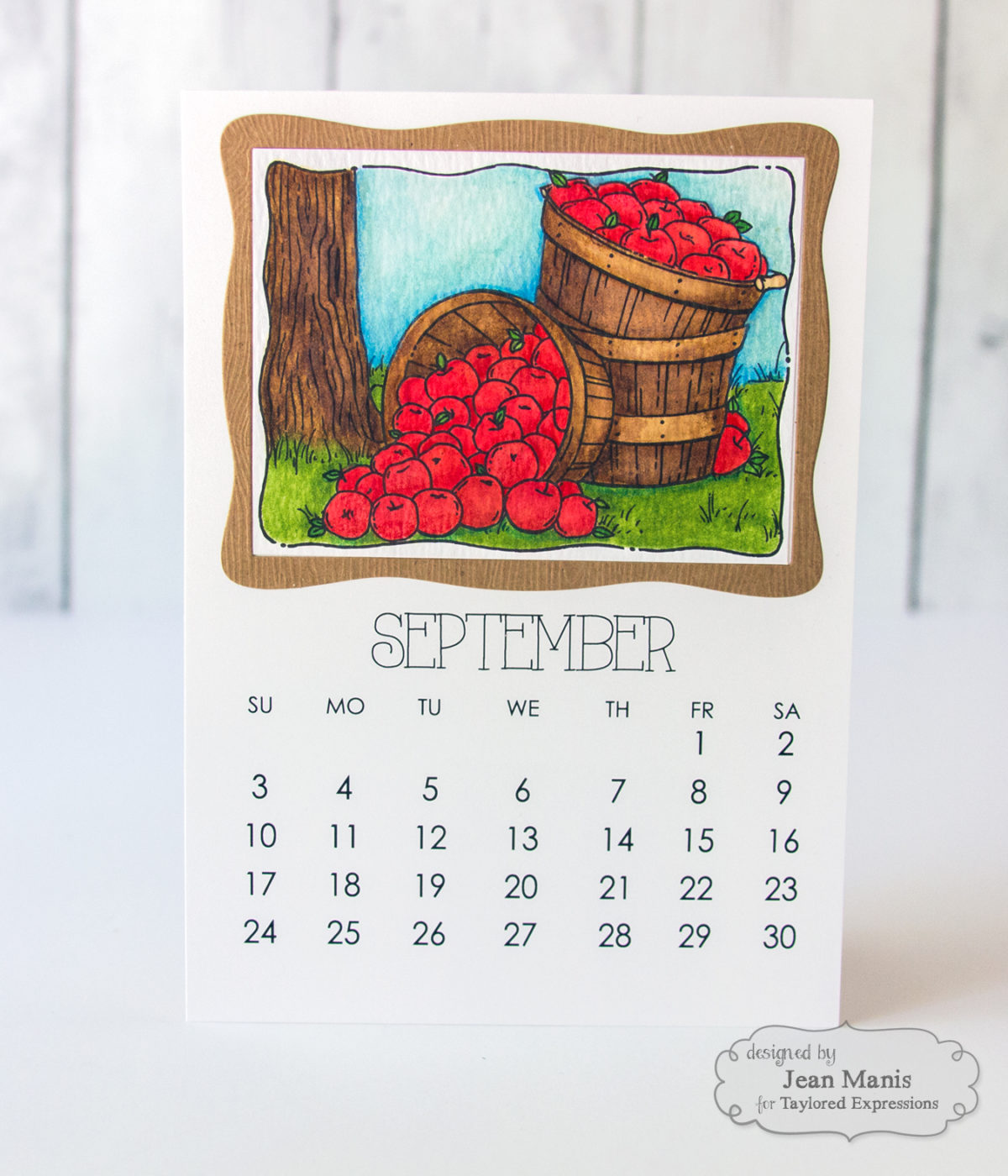 Taylored Expressions – September and October Watercolored Calendar Panels