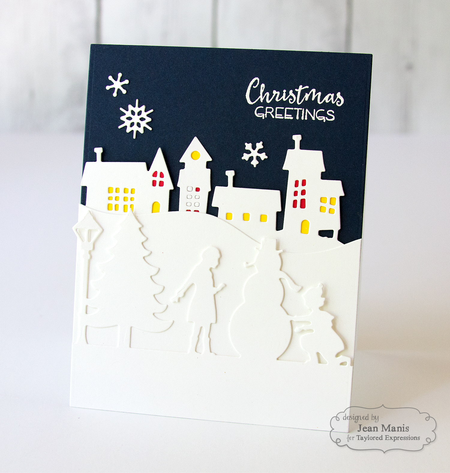 Taylored Expressions Ghost Town Border Christmas Card