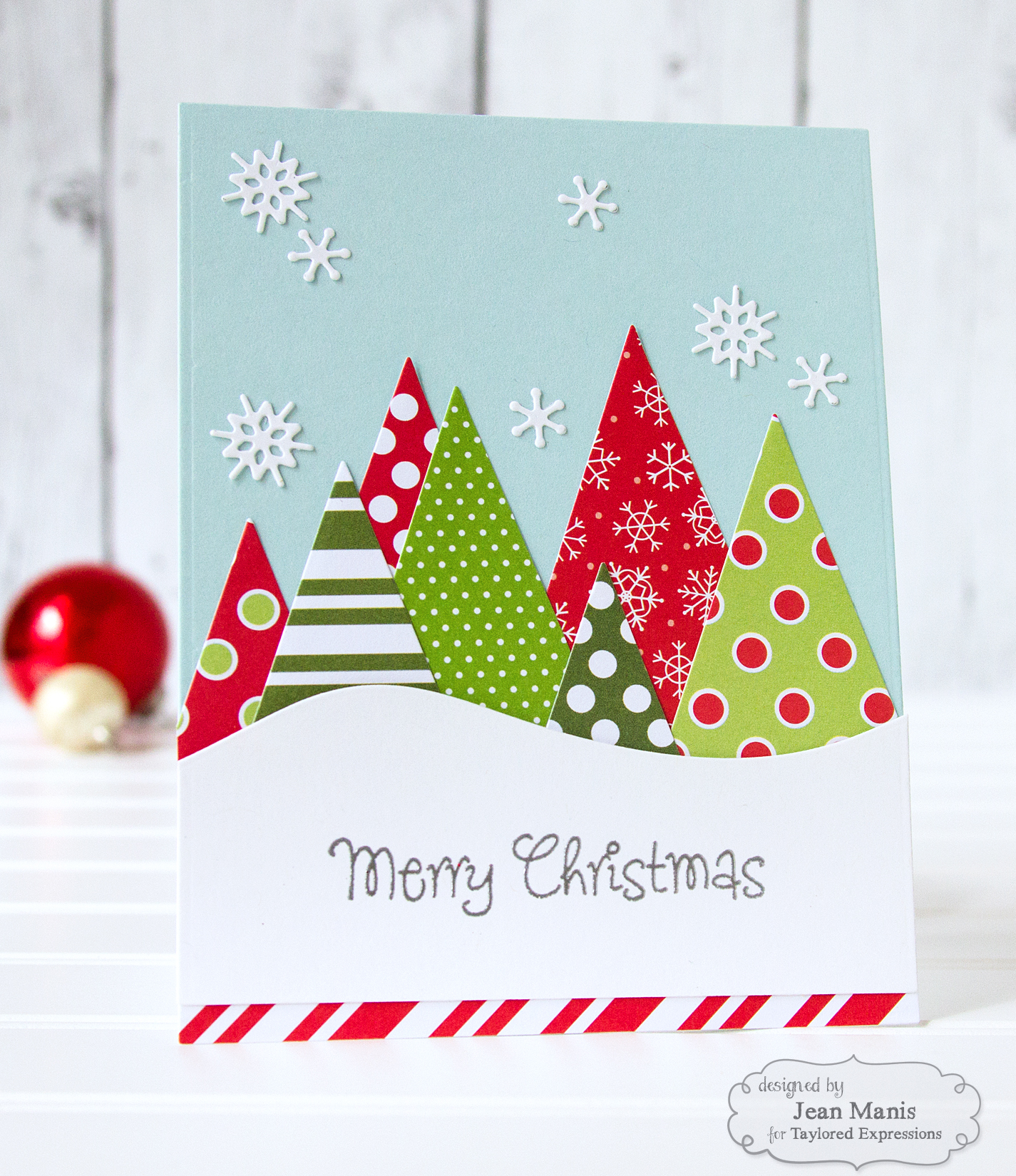 Taylored Expressions - CAS Patterned Paper Christmas Forest