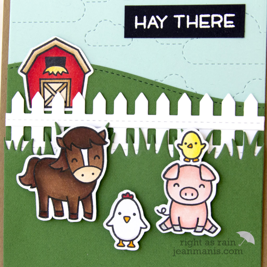 Lawn Fawn – Copic-colored “Hay There” - Right as Rain