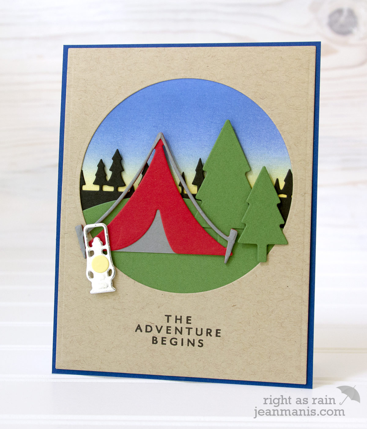 The Adventure Begins – a Die-Cut Camping Scene