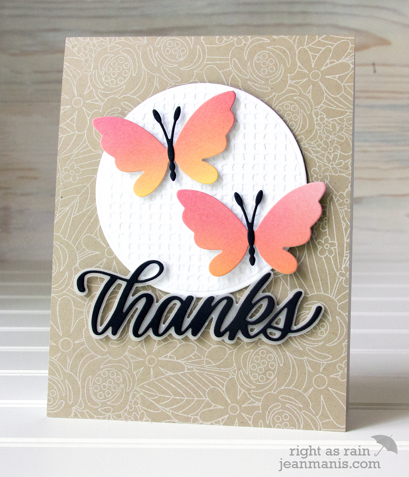 Die-Cut Thank You with Butterflies