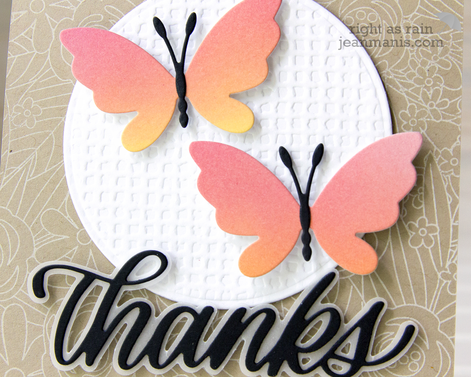 Die-Cut Thank You with Butterflies