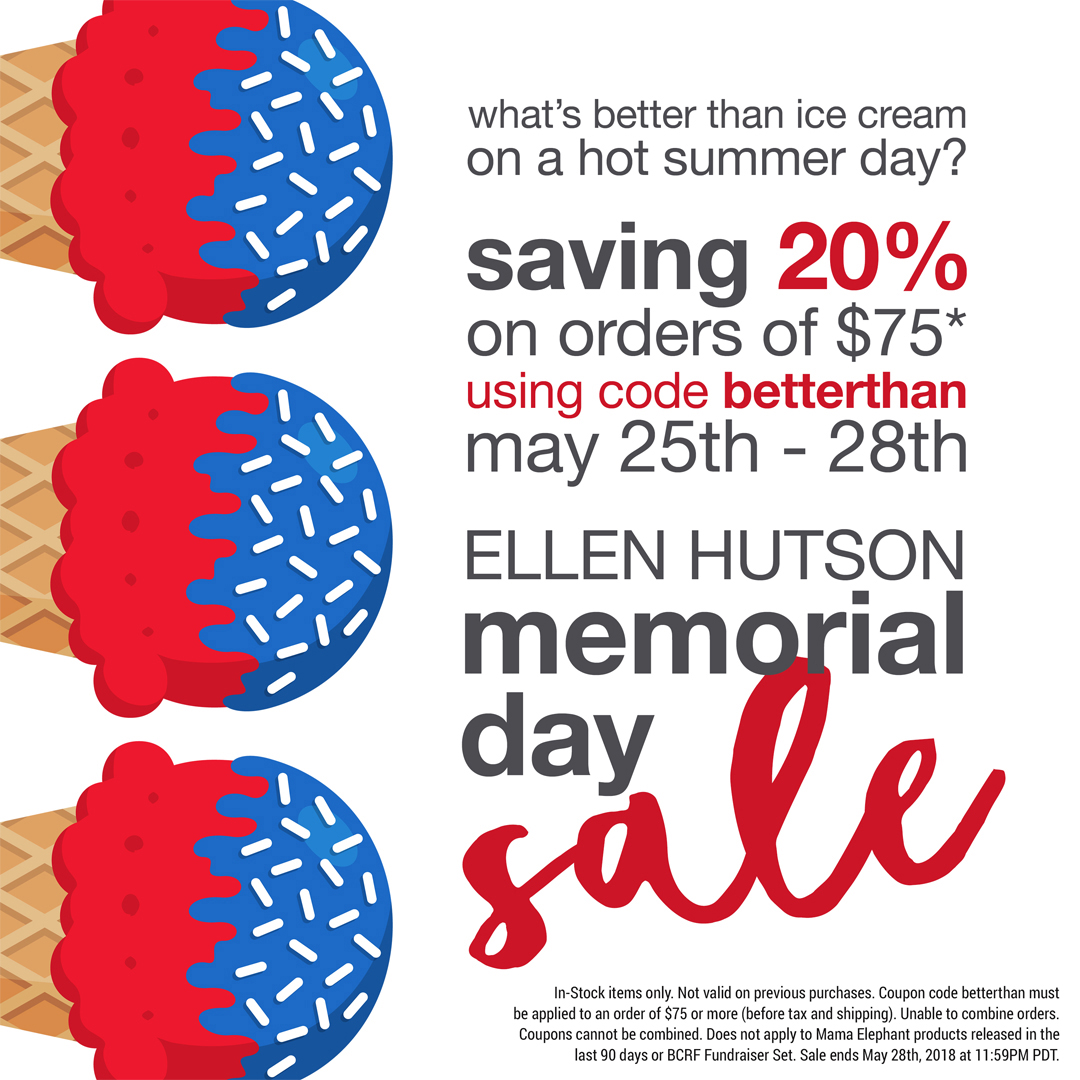 Ellen Hutson Memorial Day 2018 Sale