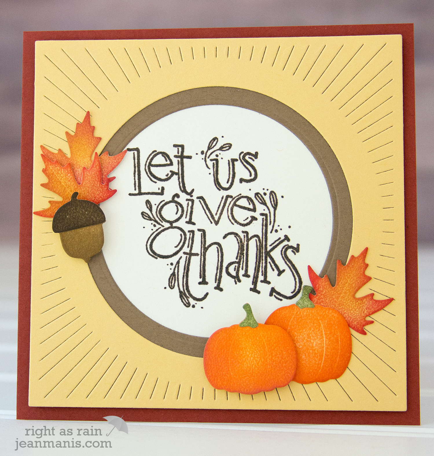 Give Thanks - CAS Die-cut Fall-themed card