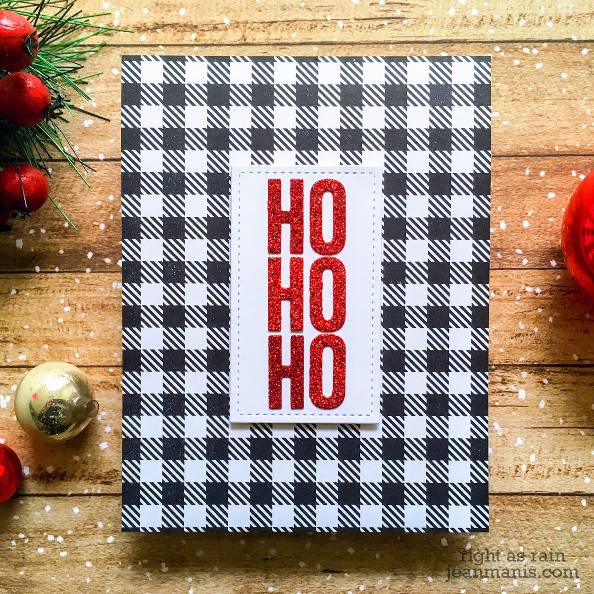 HO HO HO – Ten-Minute CAS Christmas Card