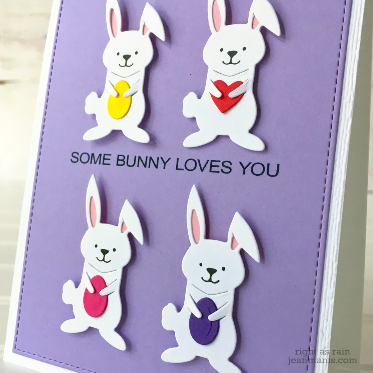 Some Bunny Loves You Diecut Easter Card Right as Rain