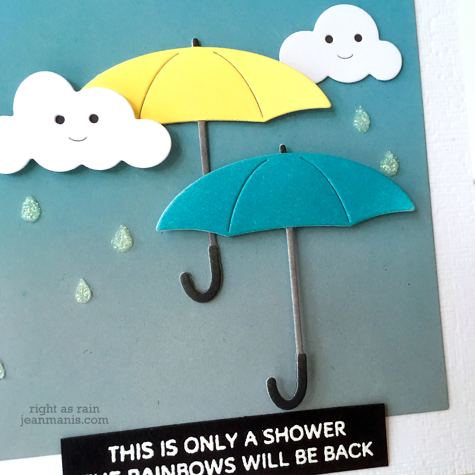 Only A Shower - CAS Die-cut Encouragement Card