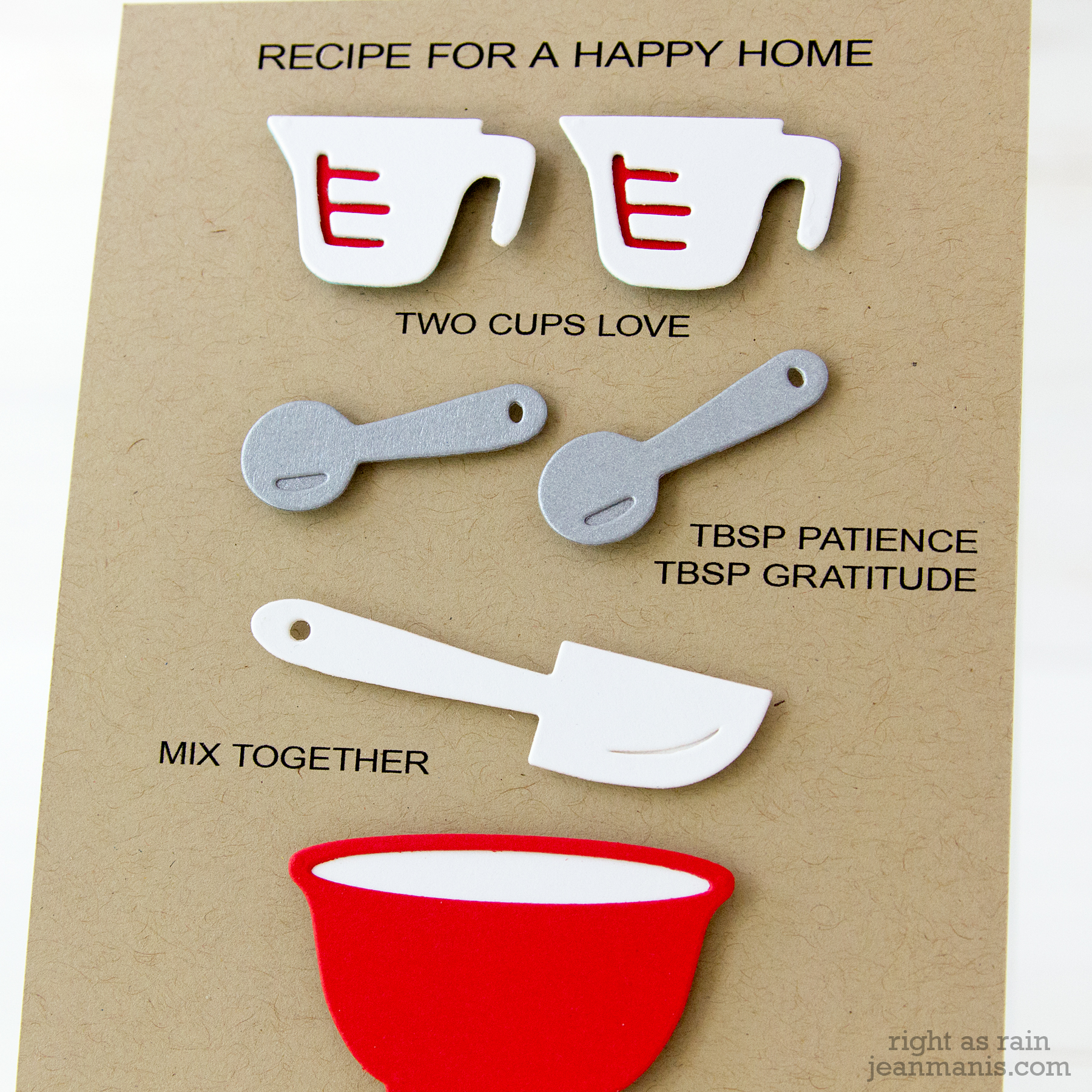 Recipe for a Happy Home - Spellbinders Let's Bake