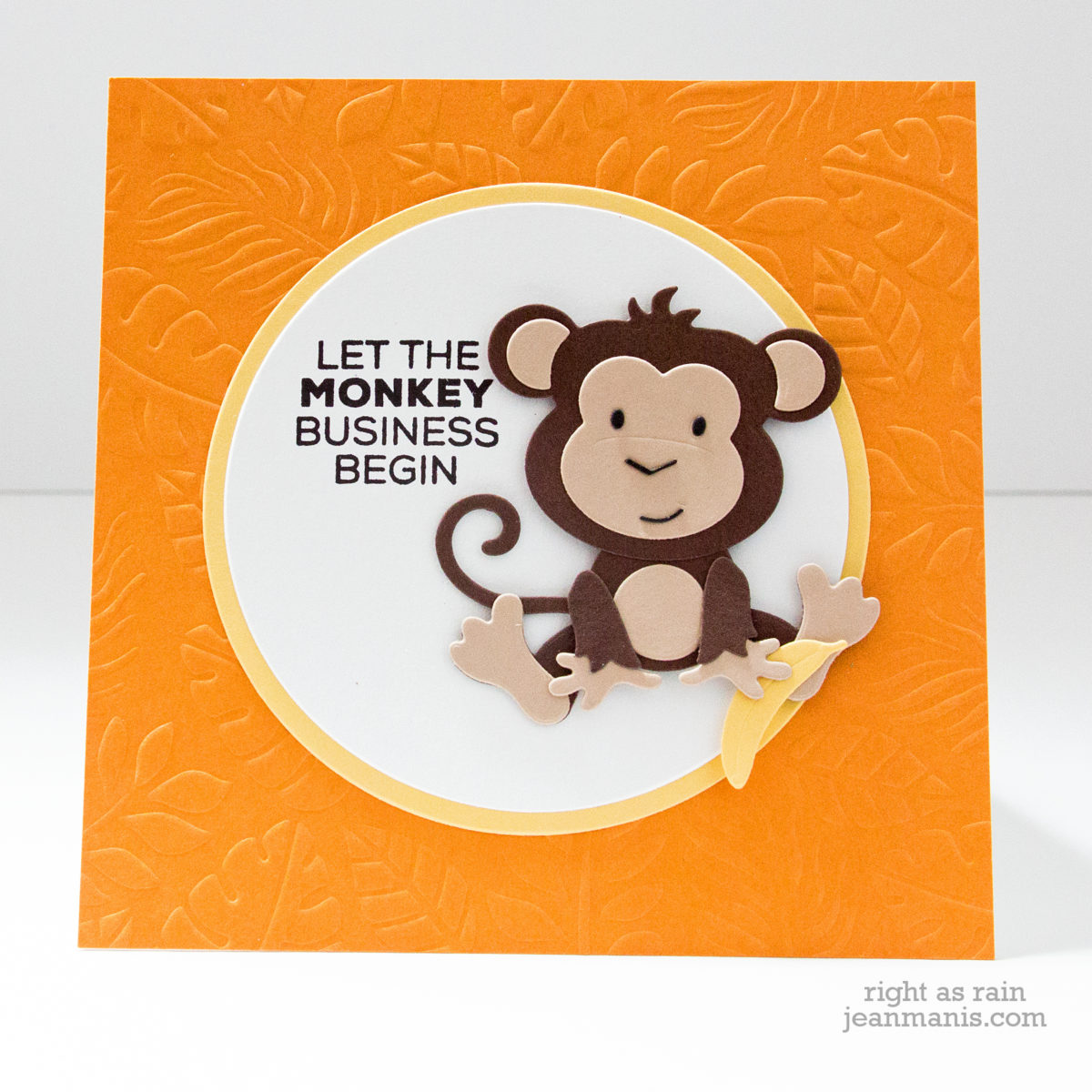 Monkey Business – Die-cut “Just Because” Card
