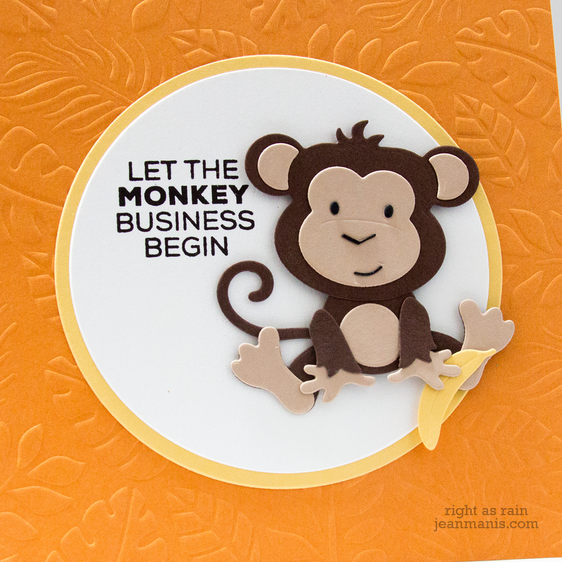 Monkey Business - Die-cut "Just Because" Card