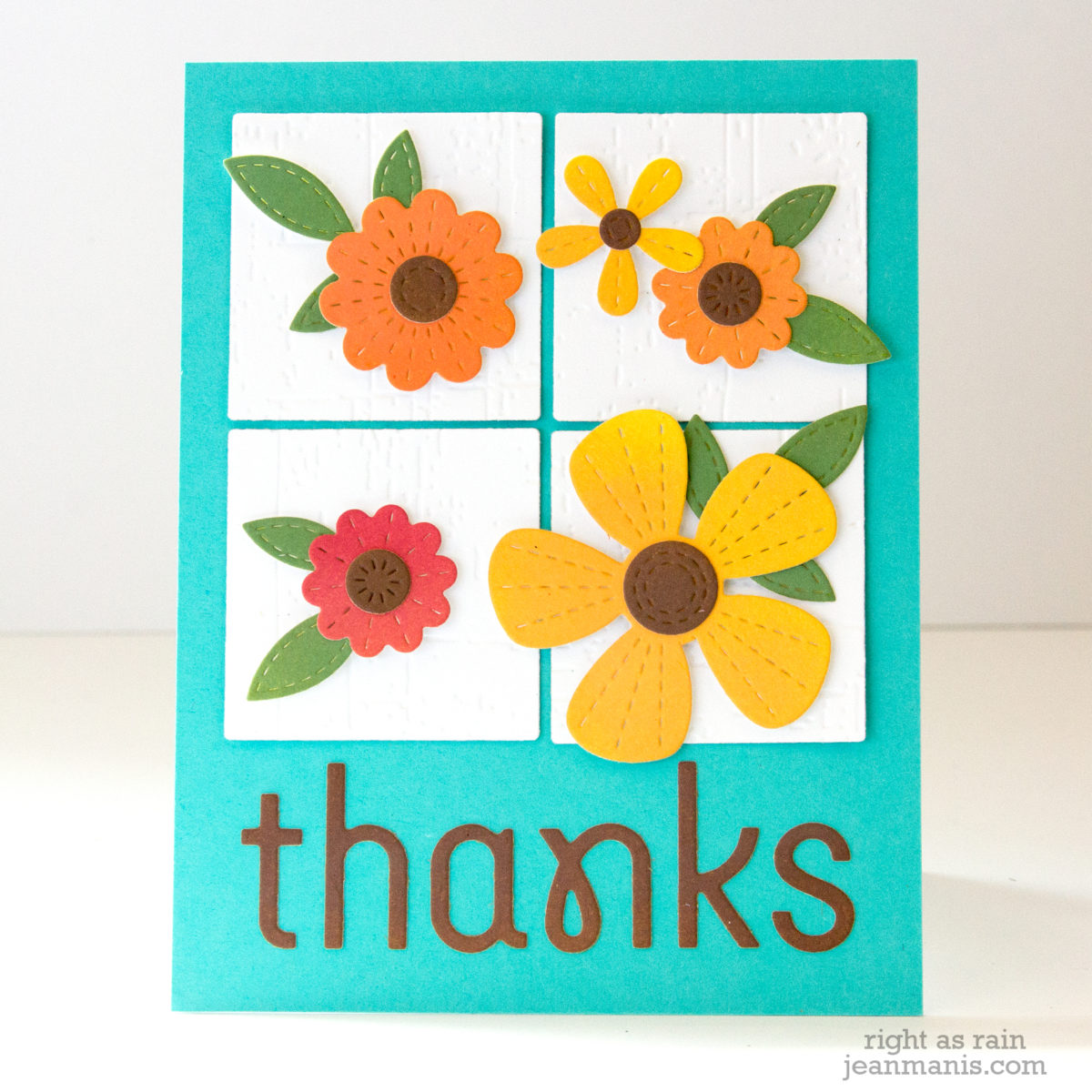 Die-cut Floral Thanks – Fall Colors