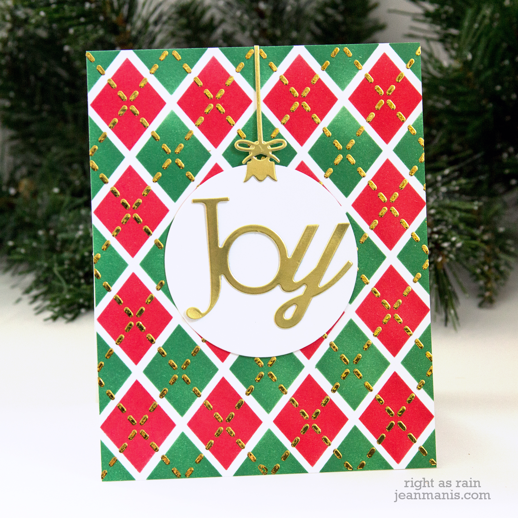 Spellbinders  Stitched Christmas Tree Card - Right as Rain