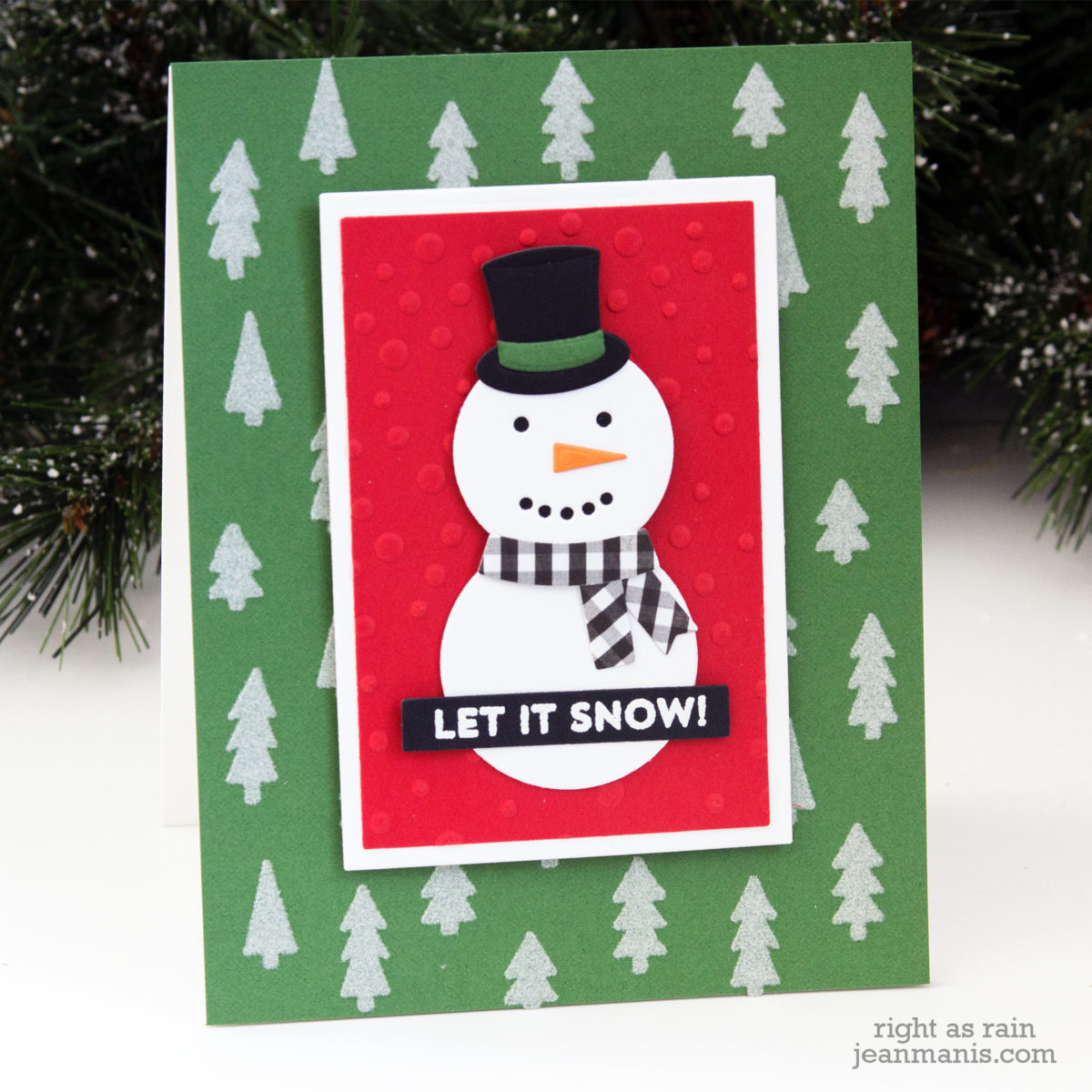 My Favorite Things – Snowman Stenciled Card