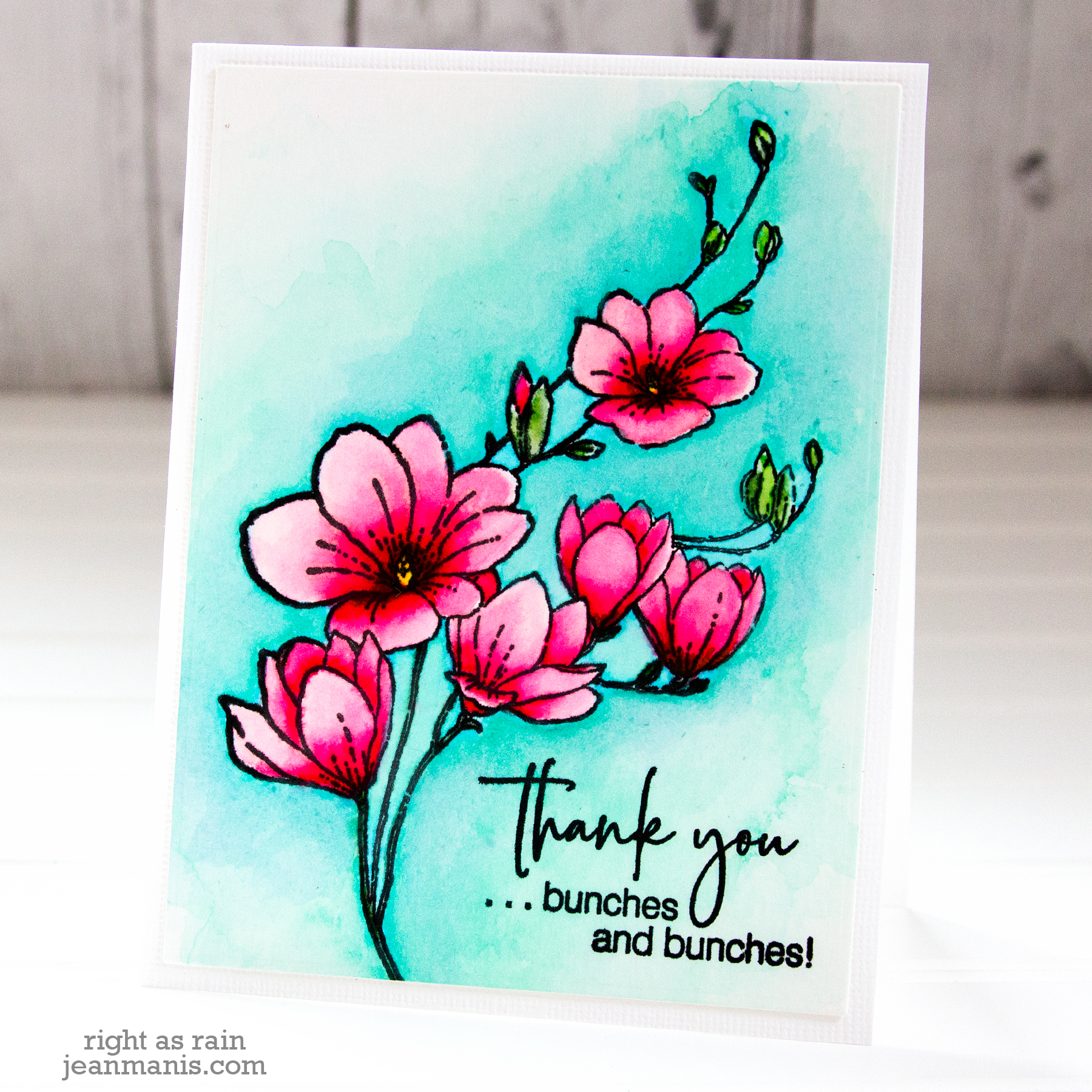 Penny Black - Watercolored Floral Card
