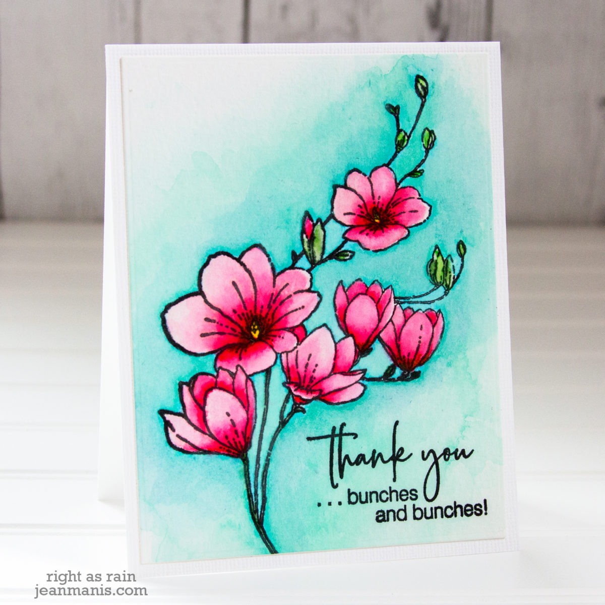 Penny Black – Watercolored Floral Card