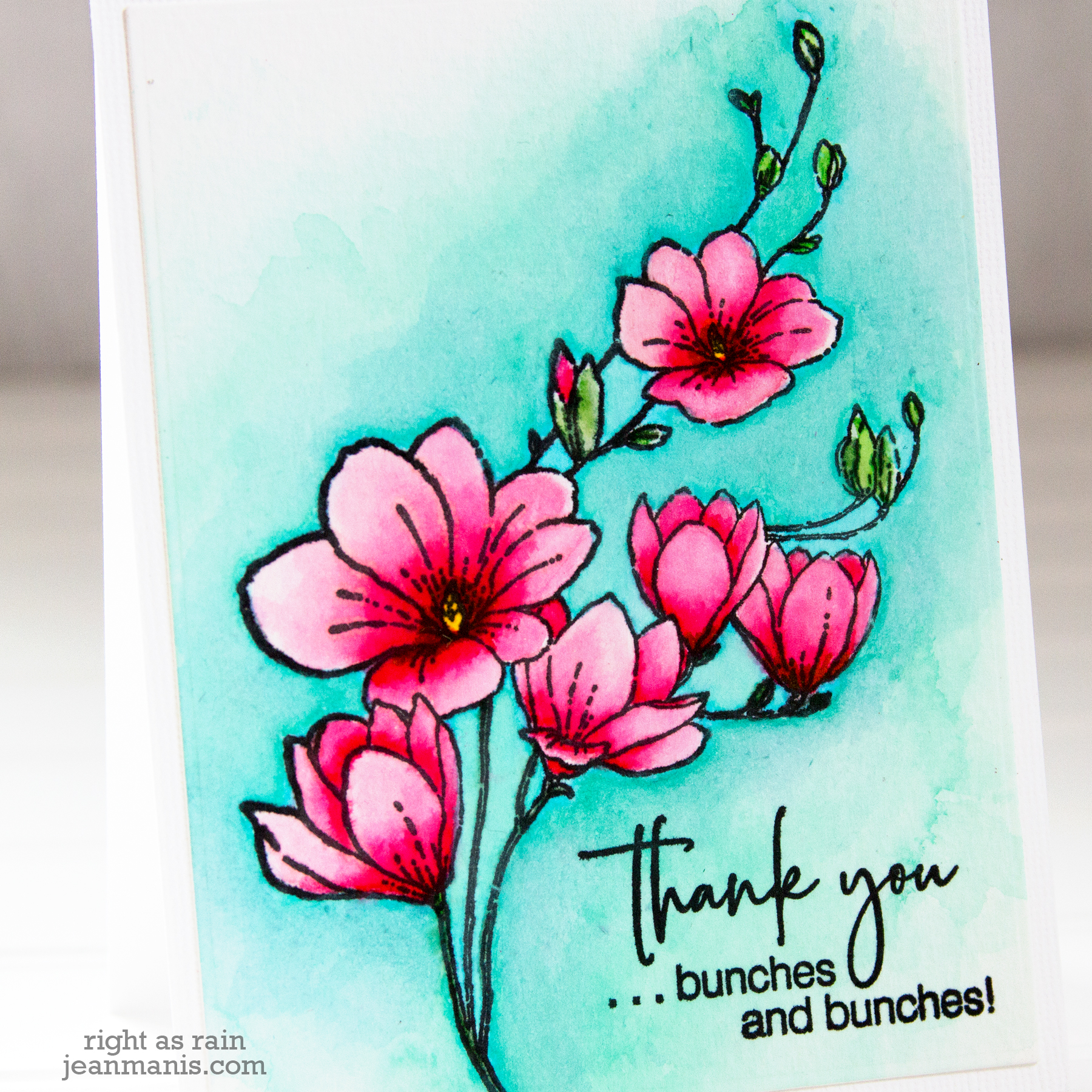 Penny Black - Watercolored Floral Card