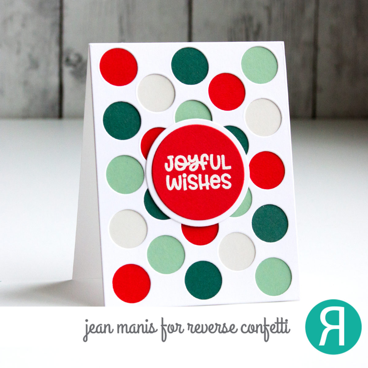 CAS Reverse Confetti Holiday Card – Inspired by Starbucks Holiday Cups