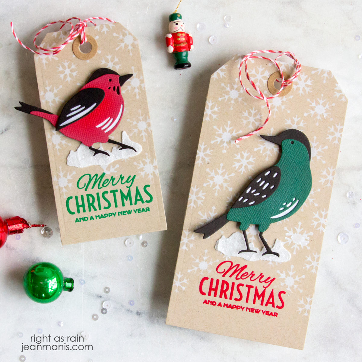 Tim Holtz Feathered Friends Christmas Tags