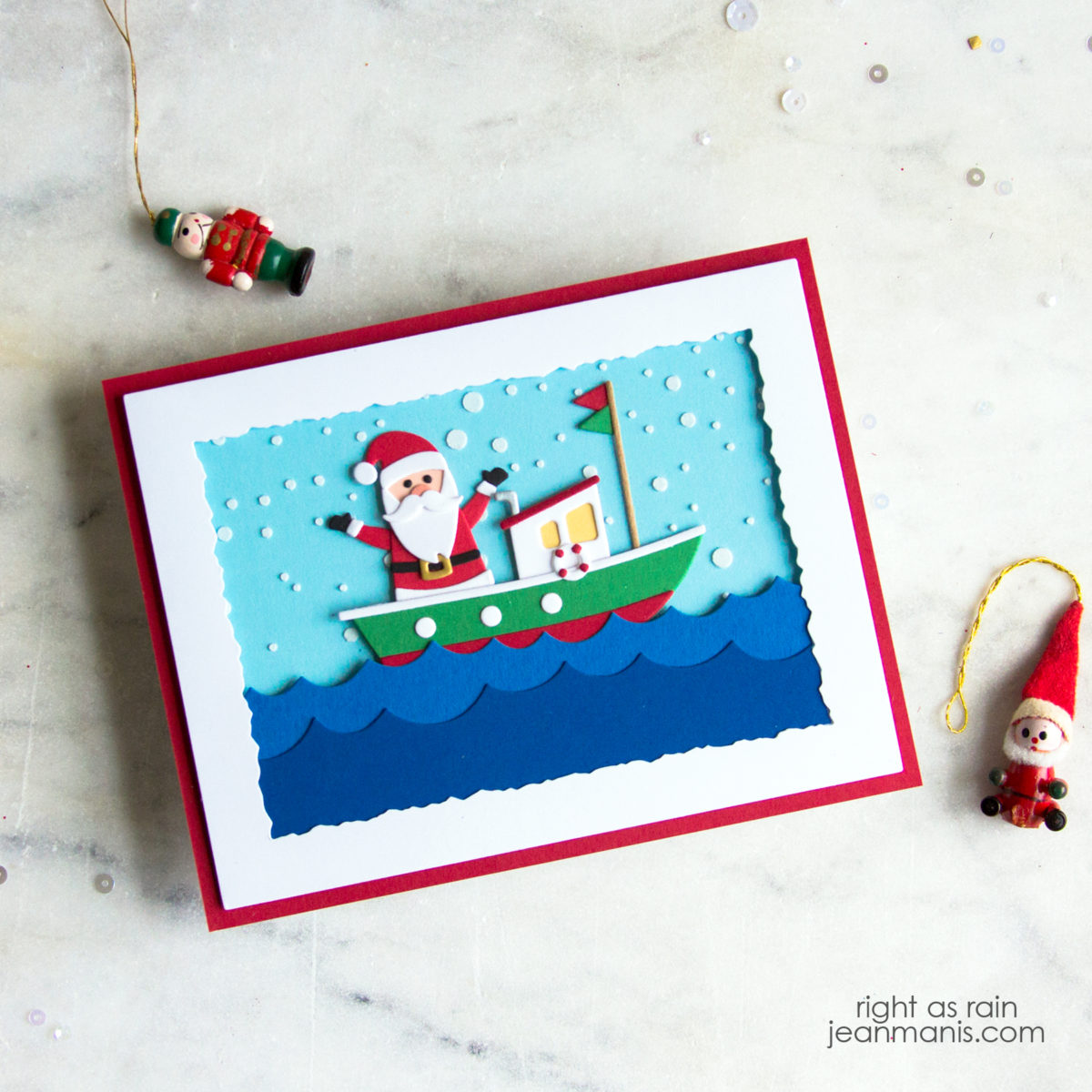 Rubbernecker Santa in a Boat