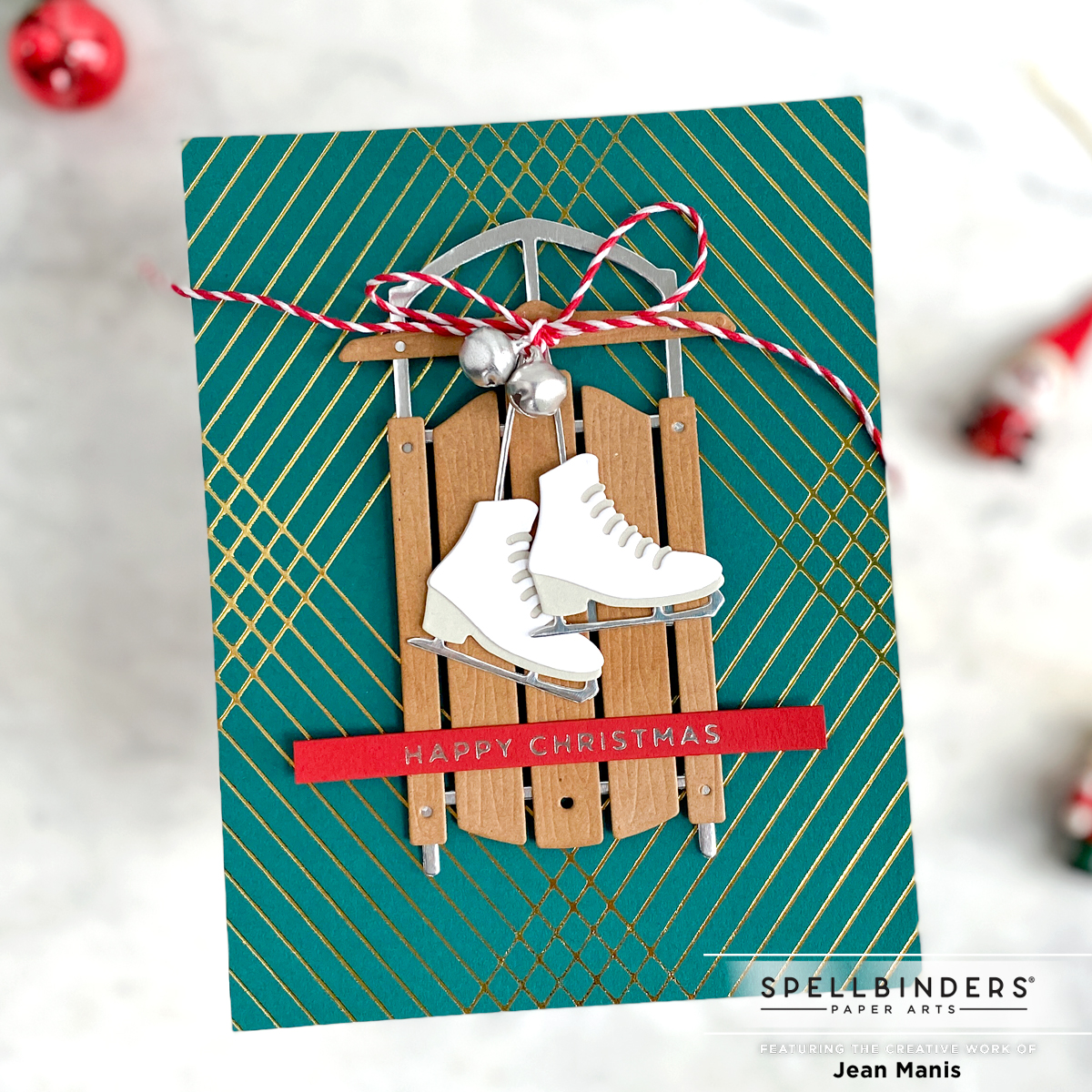 Spellbinders | Foiled Background Winter Sled - Right as Rain