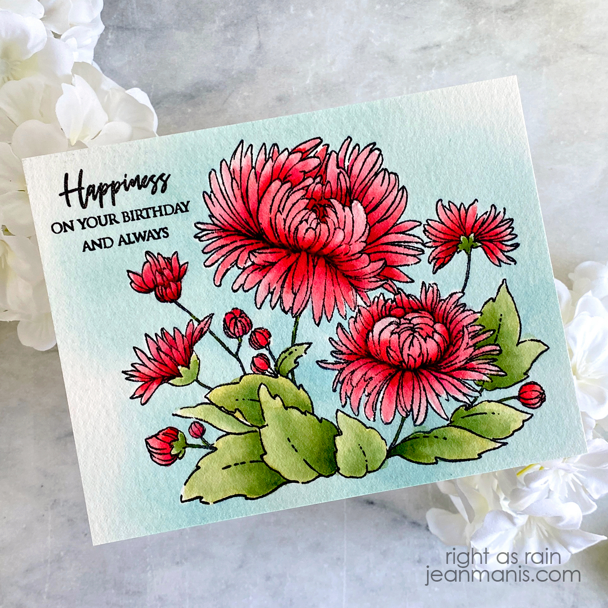 Penny Black | Watercolored Floral Birthday