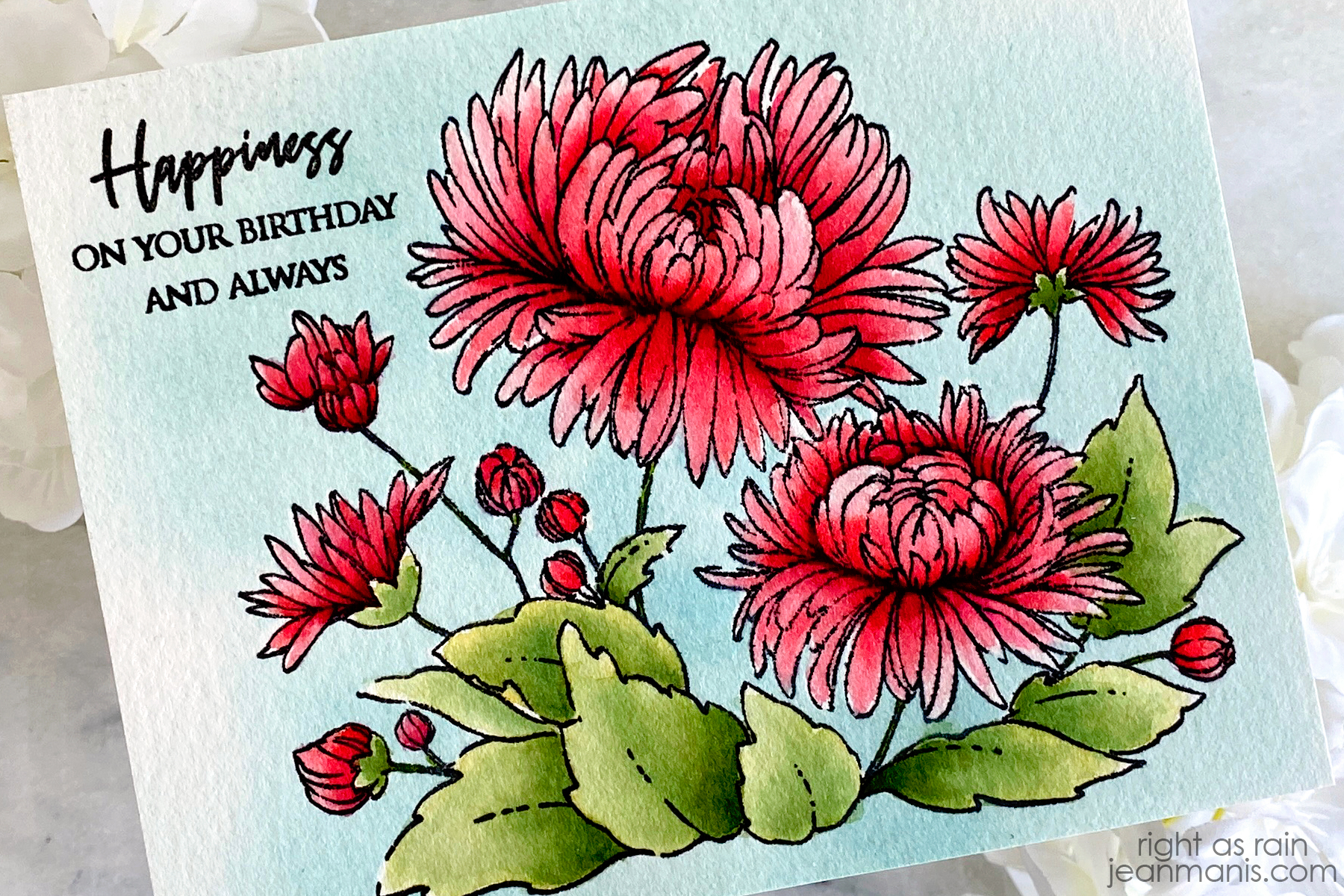 Penny Black | Watercolored Floral Birthday