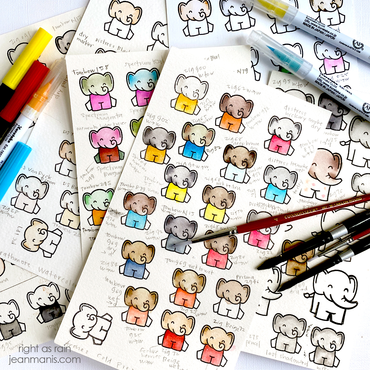 Resources for Watercoloring Stamped Images