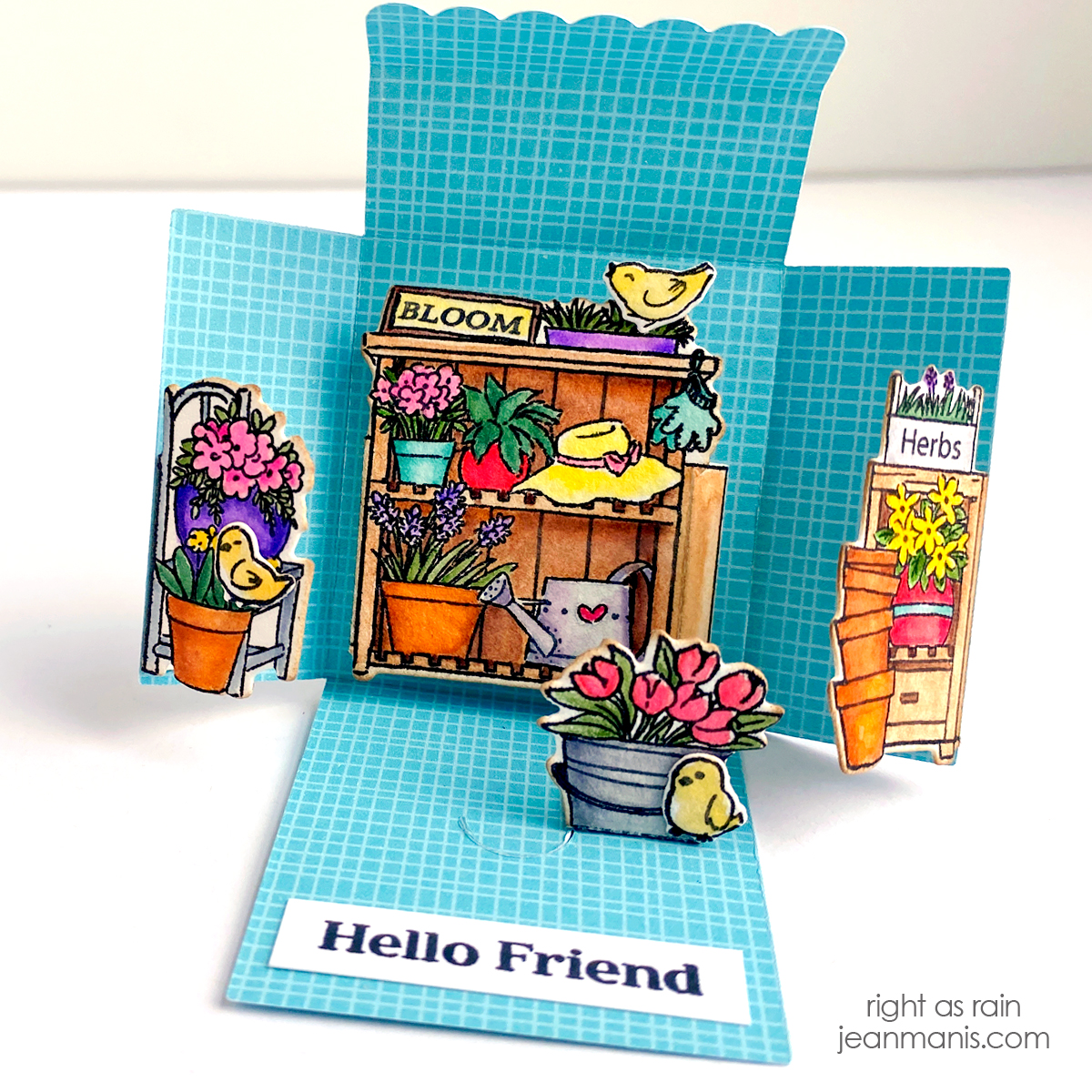 Friendship Blooms in Miniature | Art Impressions Matchbook Garden Shed
