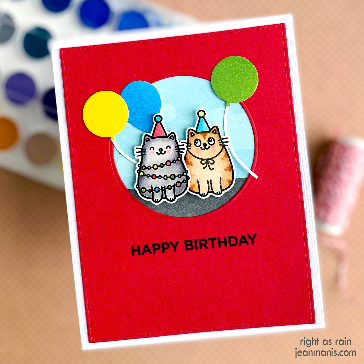 Sunny Studio Stamps Birthday Cat