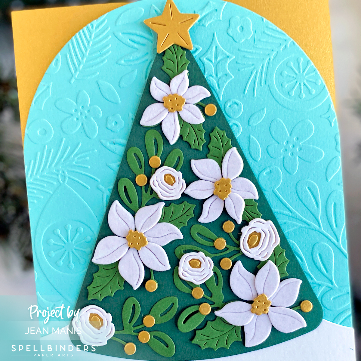 Spellbinders | Elegant Poinsettia Tree Christmas Card