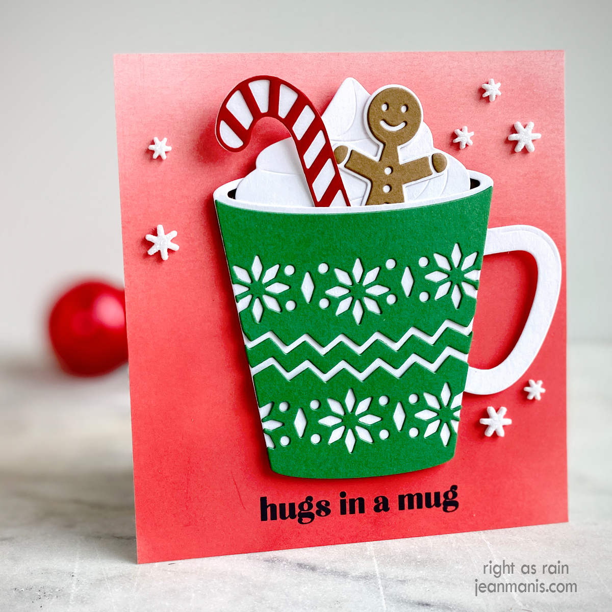 Hugs in a Mug - A Cozy Christmas Card