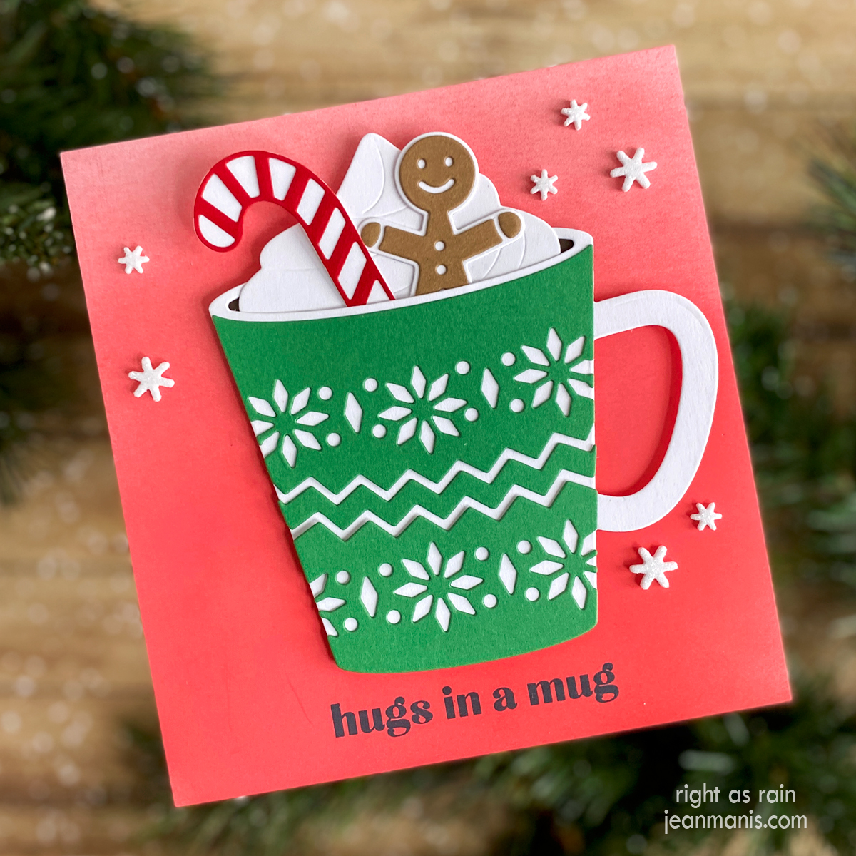 Hugs in a Mug – A Cozy Christmas Card