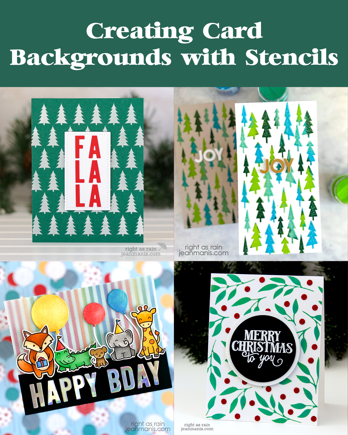 Creating Card Backgrounds with Stencils