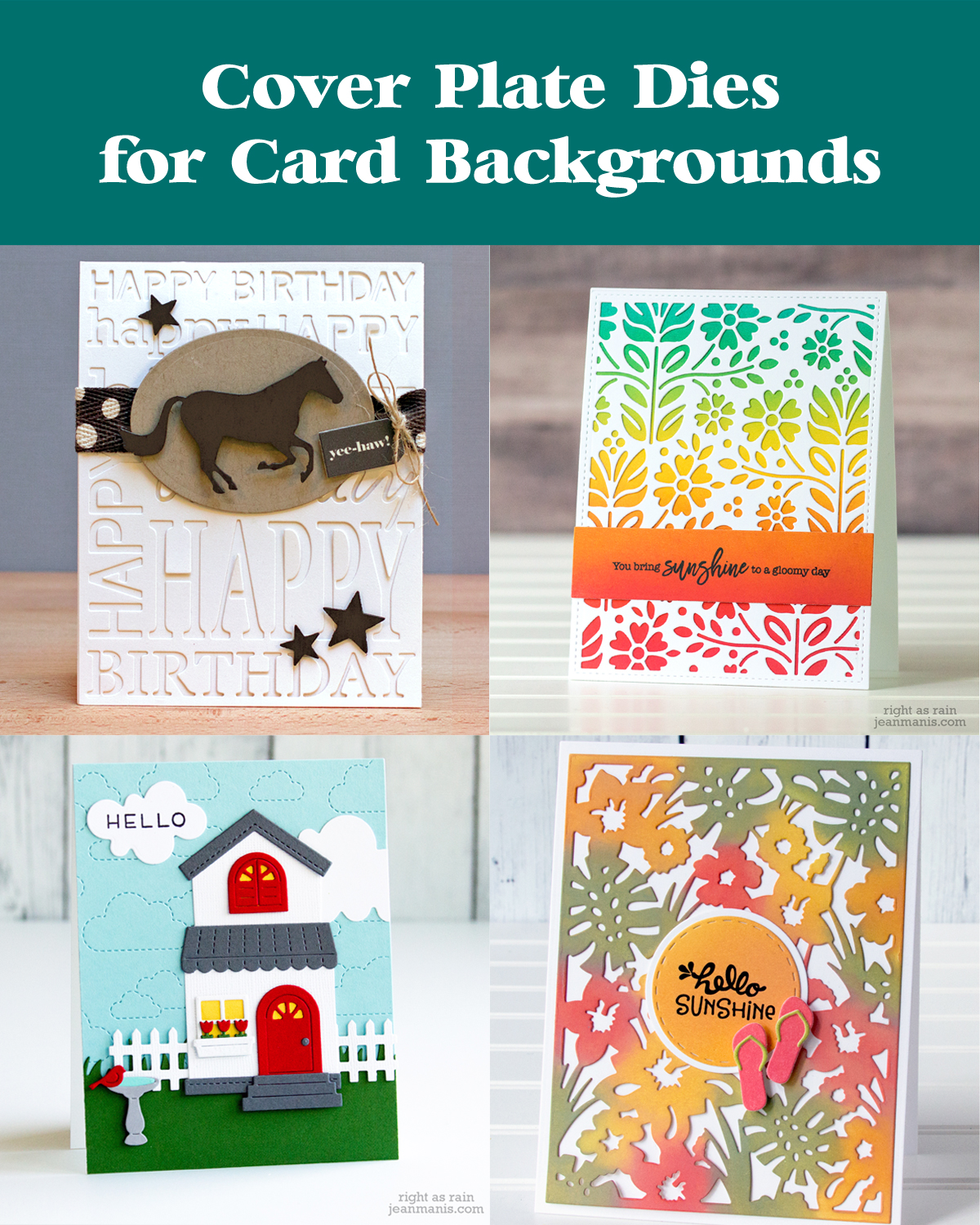 Exploring Embossing Folders for Card Backgrounds - Right as Rain