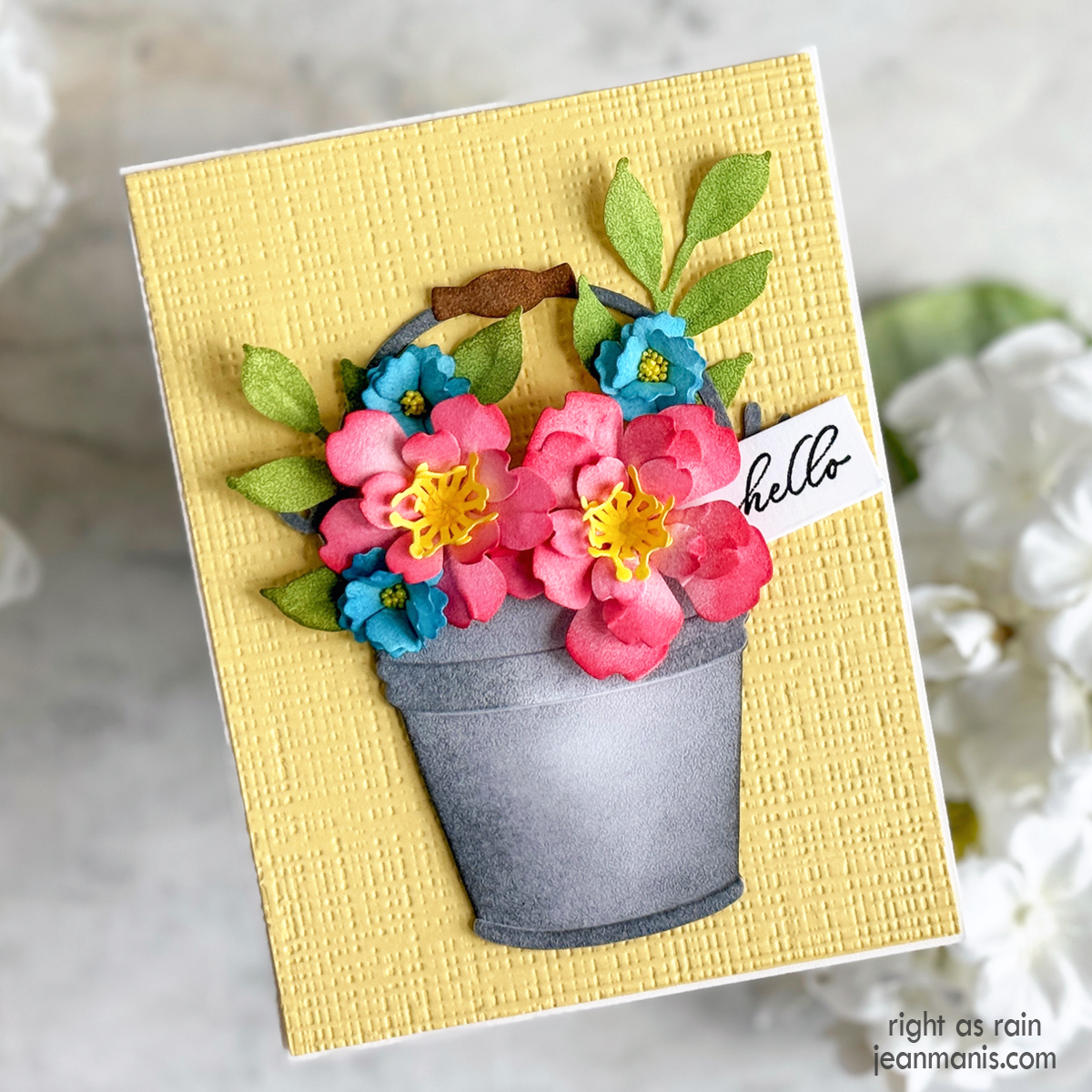 Elizabeth Craft Designs | Bucket of Flowers