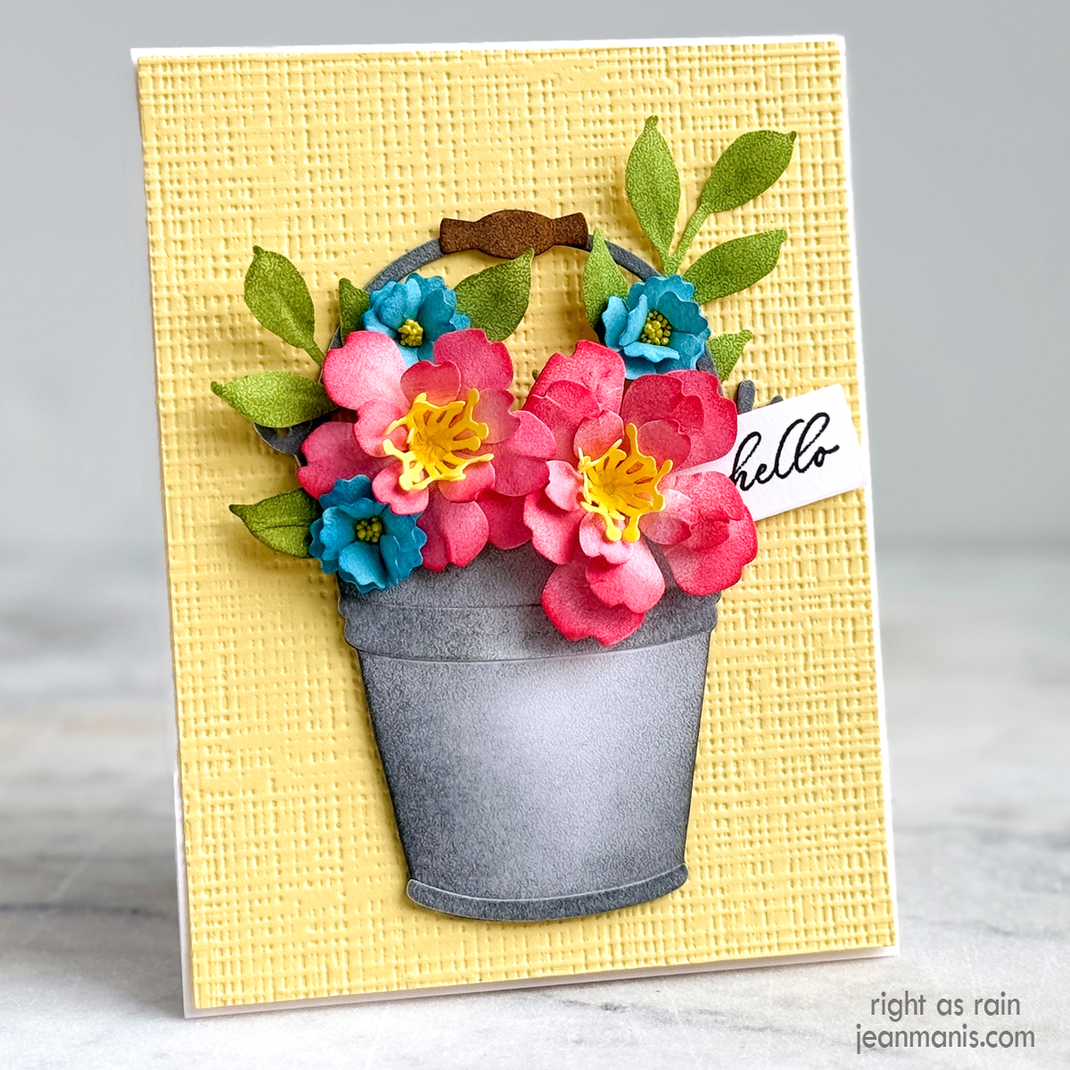 Elizabeth Craft Designs | Bucket of Flowers