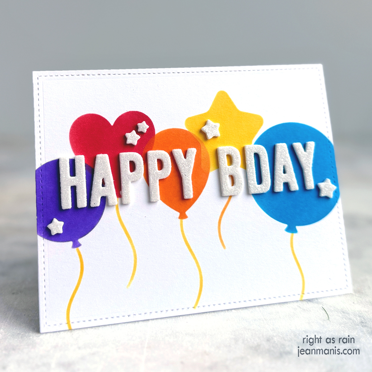 Rainbow Balloon Birthday Card