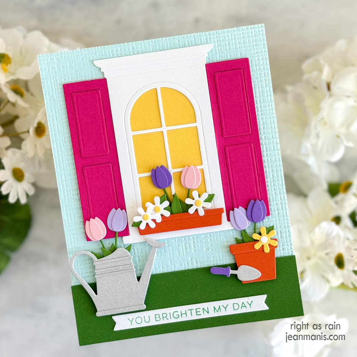Spring-Themed Window Scene