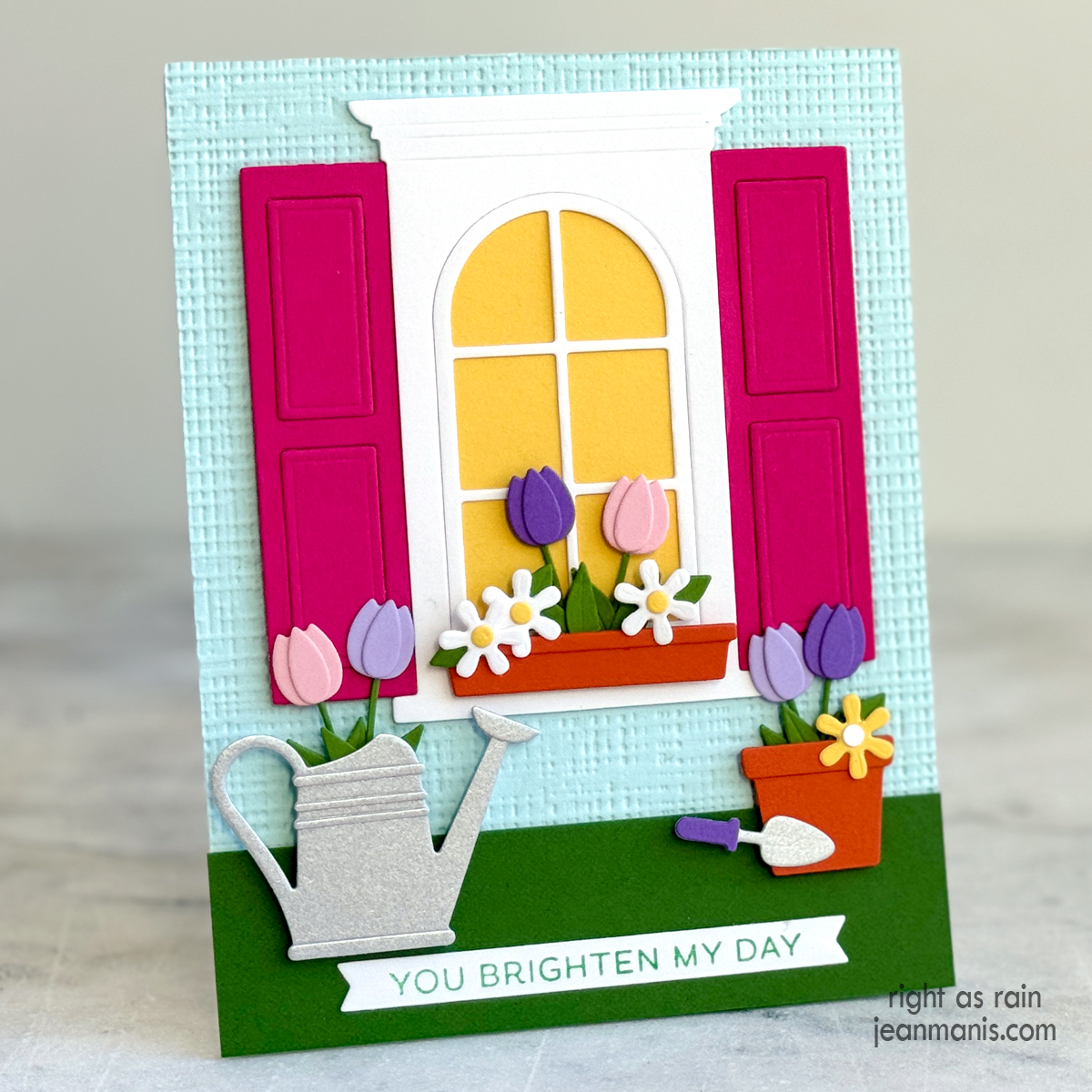 Spring-Themed Window Scene