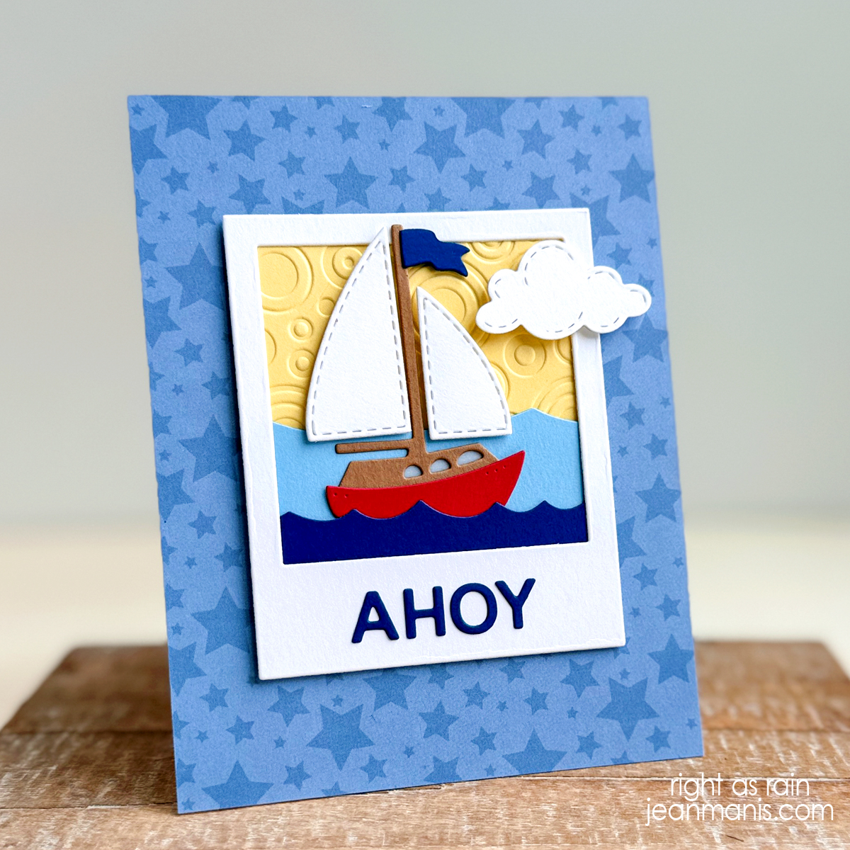 Die-cut Nautical "AHOY" Card