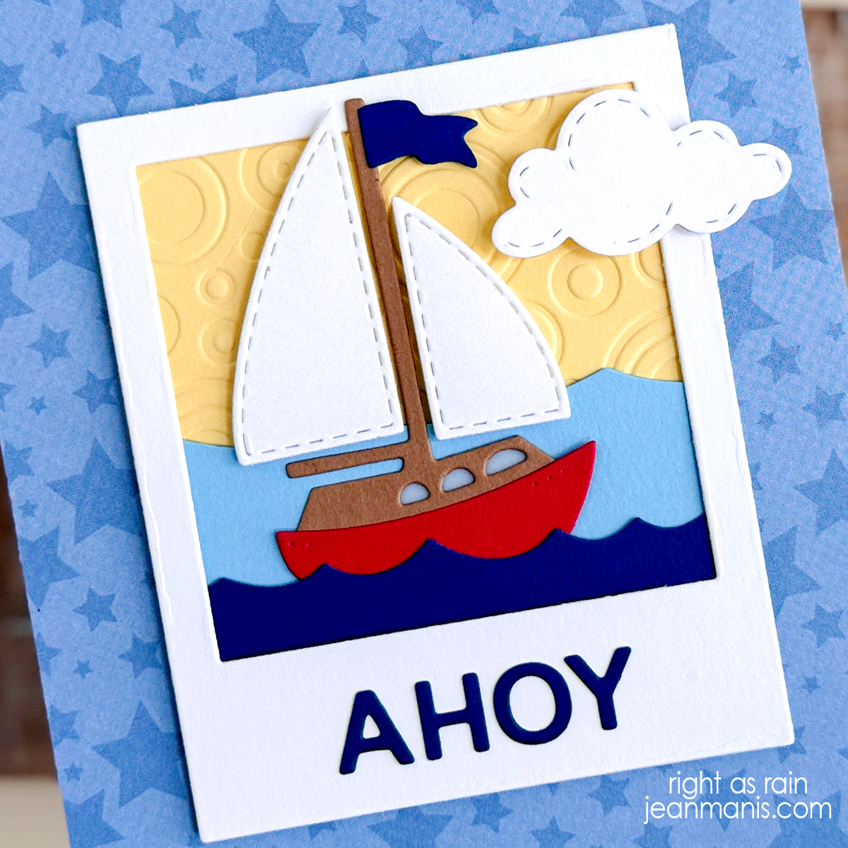 Die-cut Nautical "AHOY" Card