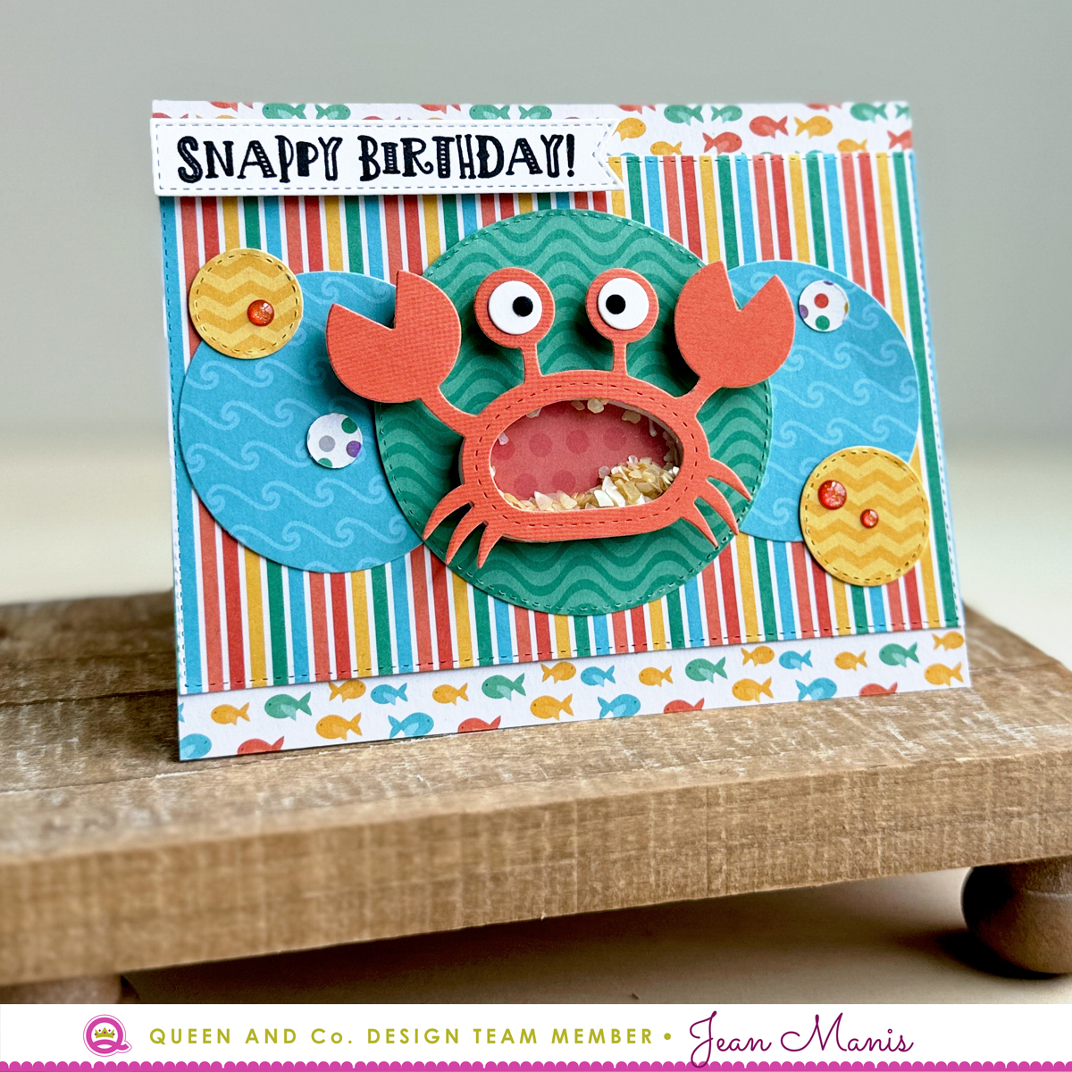 Snappy Birthday Shaker Card with Queen & Co. Kit
