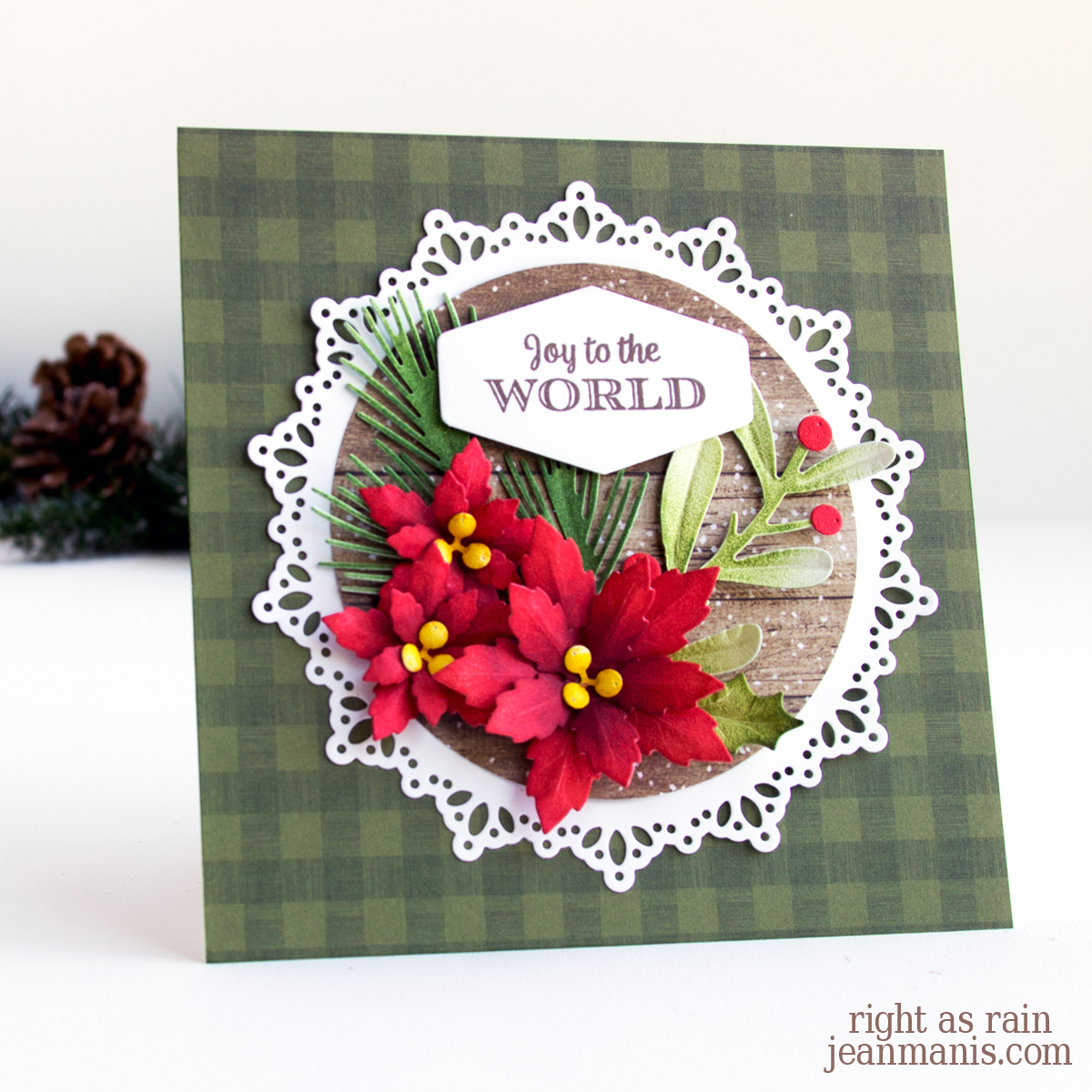 Die-cut Winter Bouquet Card