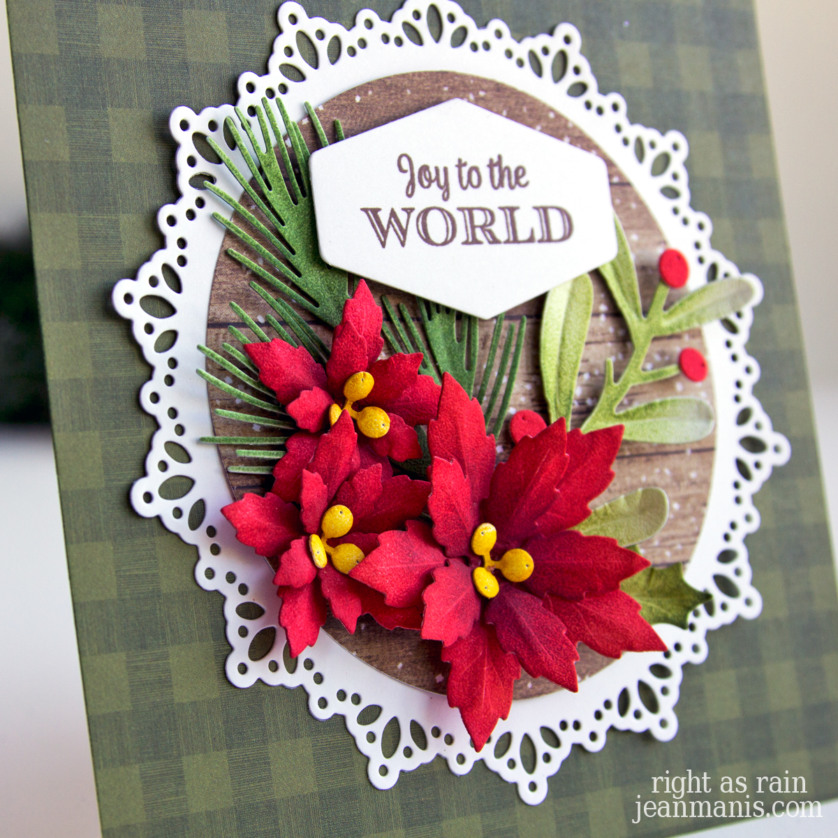 Die-cut Winter Bouquet Card