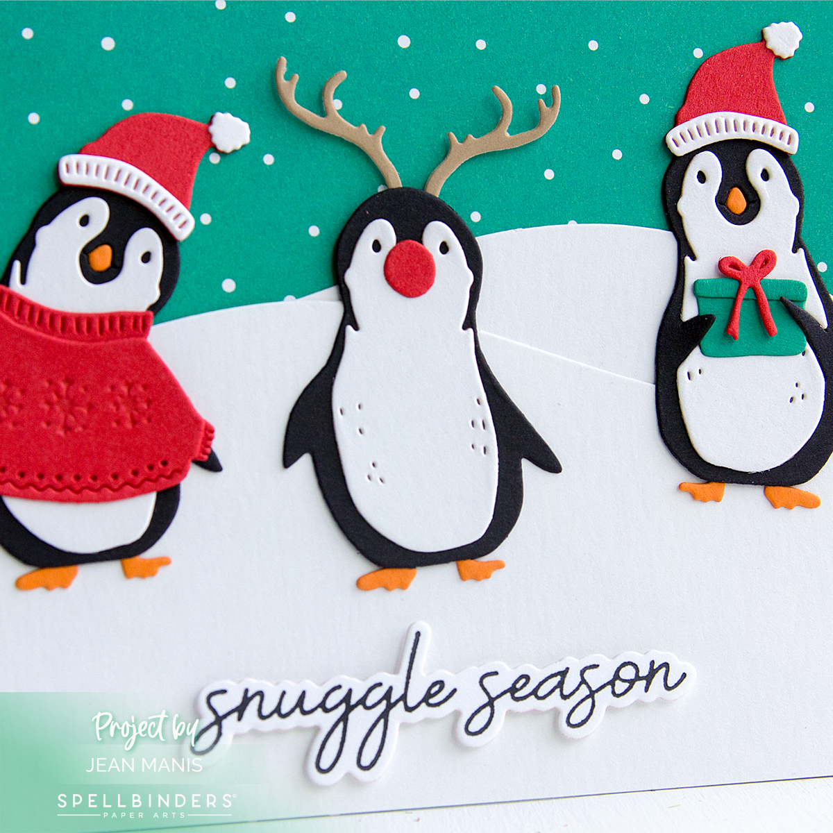 Playful Penguins - Spellbinders Let It Snow Collection 