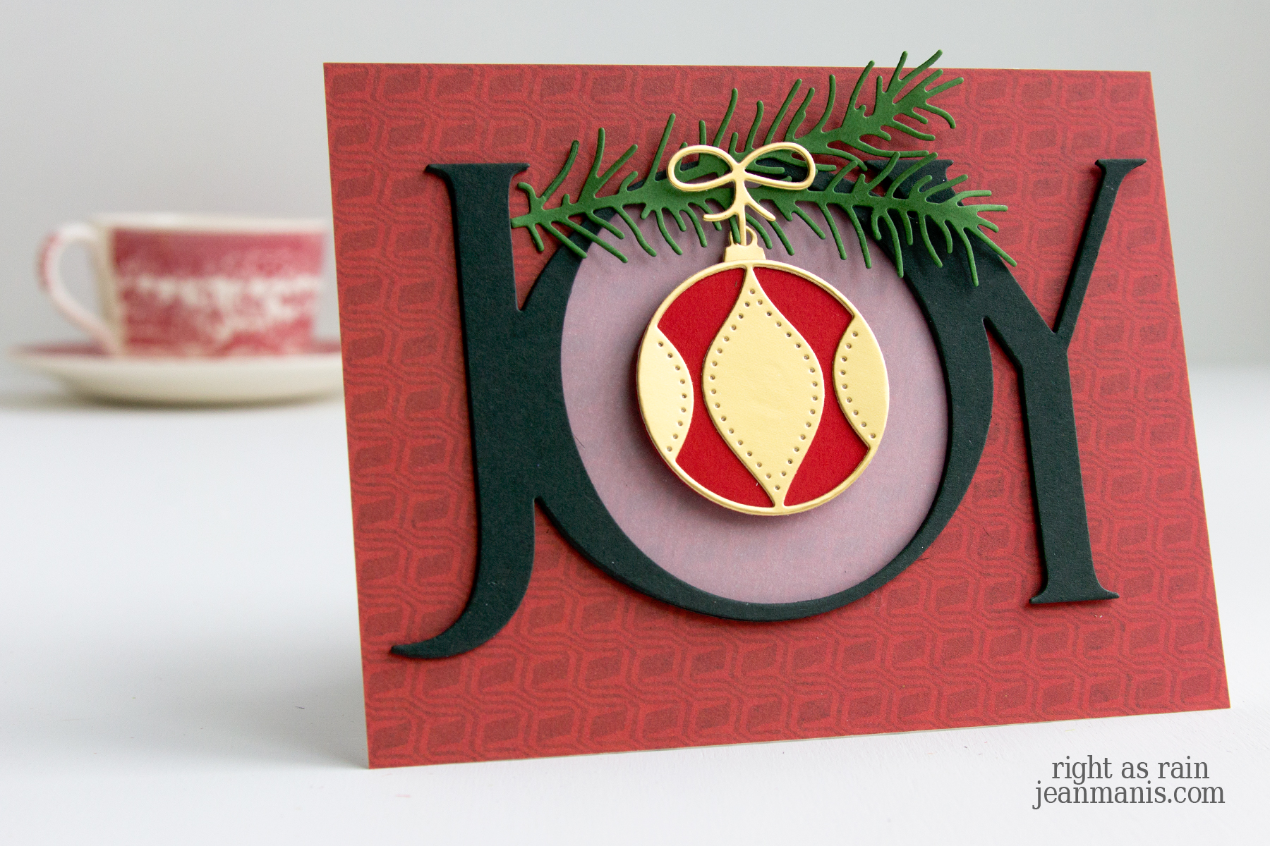 Elegant Clean and Simple JOY Christmas Card