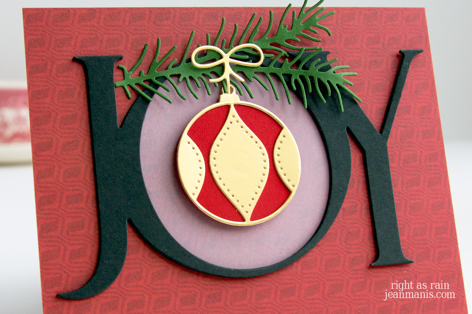 Elegant Clean and Simple JOY Christmas Card