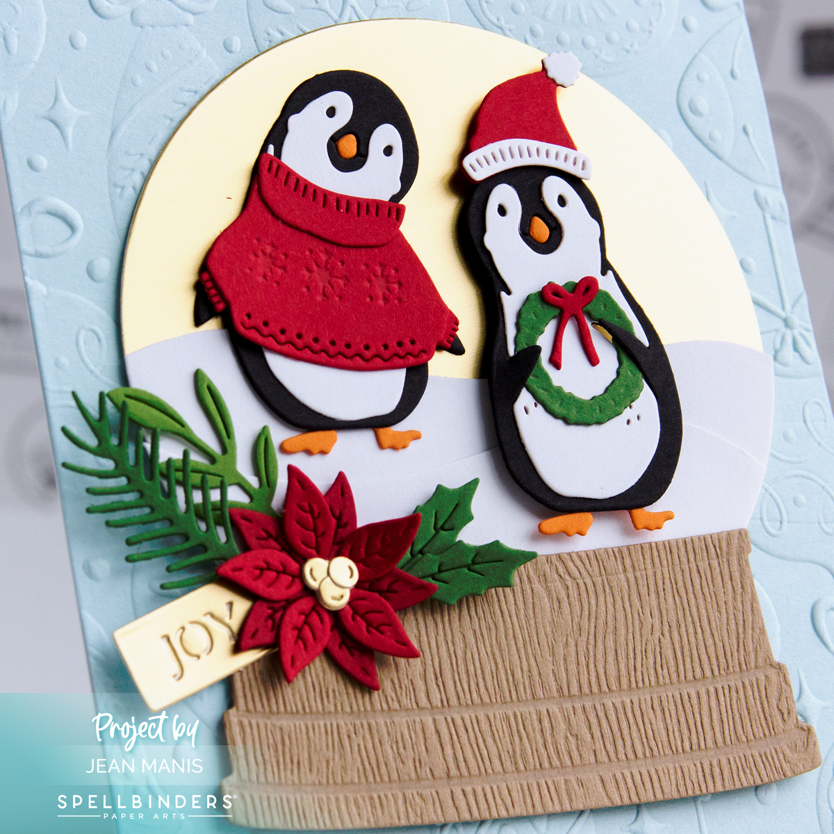 Playful Penguins in a Snow Globe